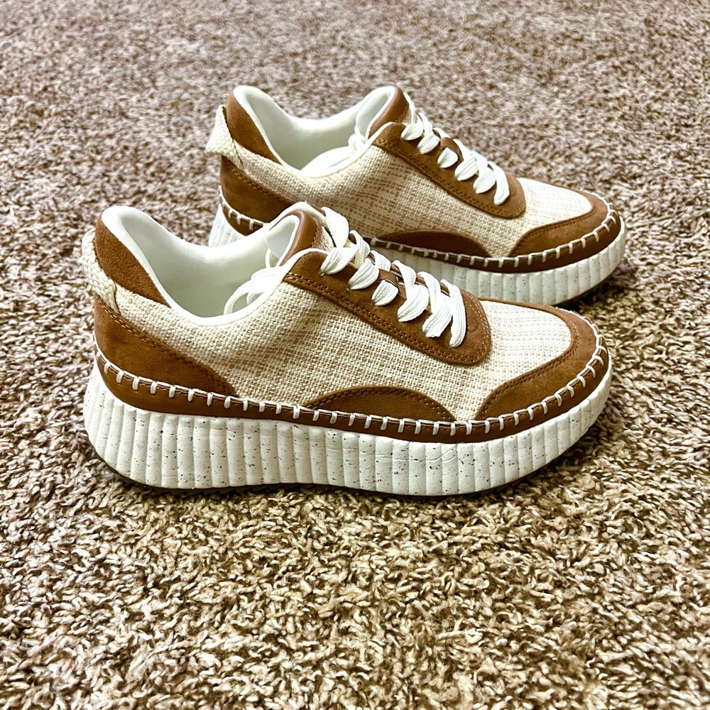 Stylish Brown and White Sneakers